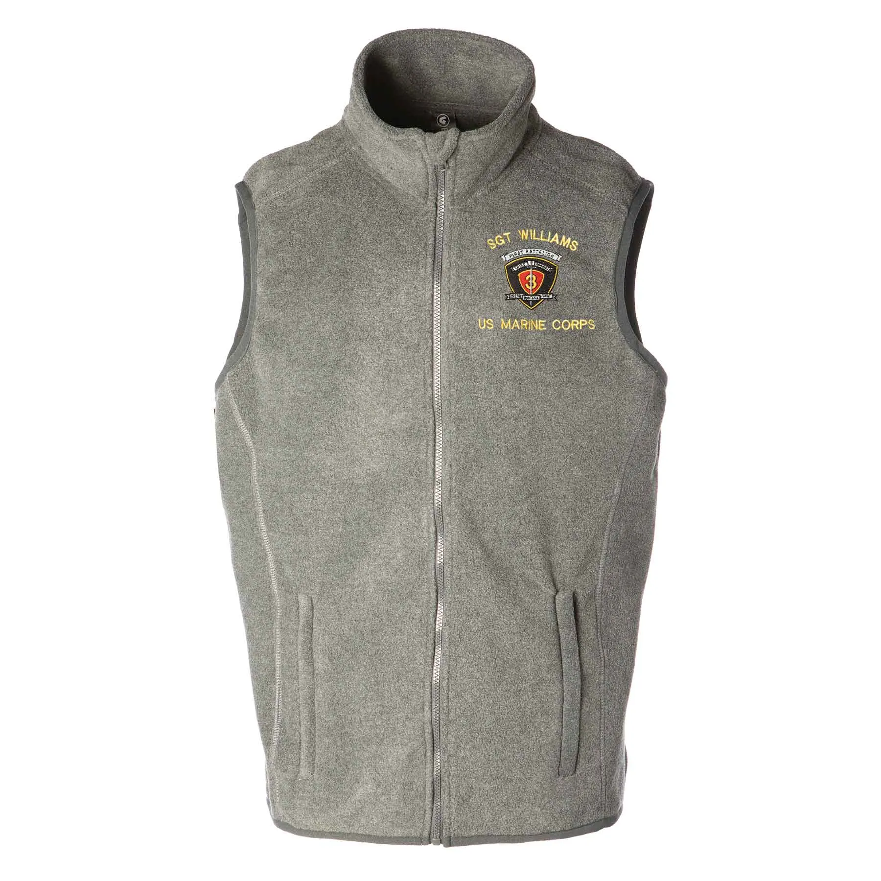 1st Battalion 3rd Marines Embroidered Fleece Vest