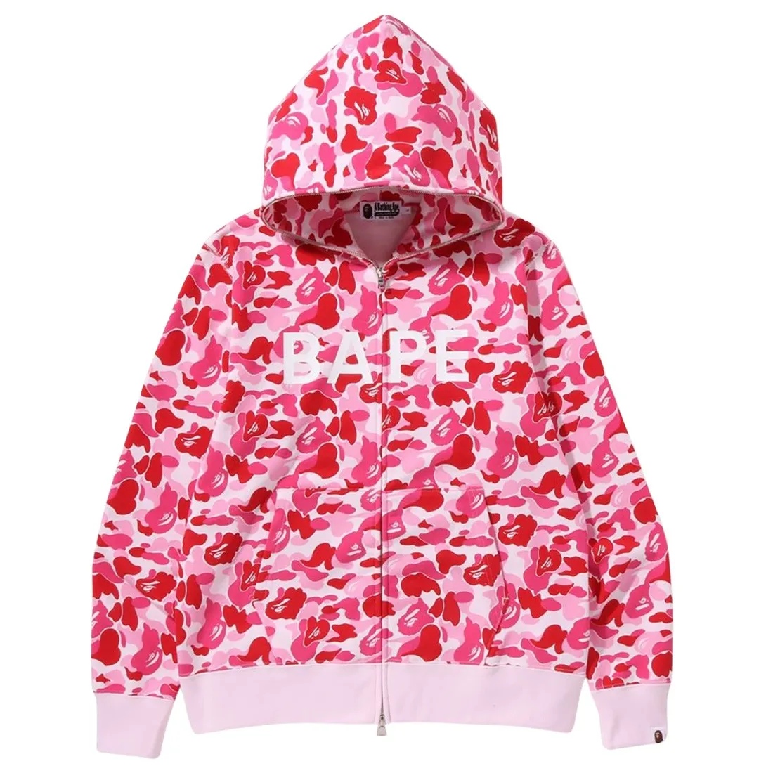 A Bathing Ape Men ABC Camo Bape Full Zip Hoodie (pink)