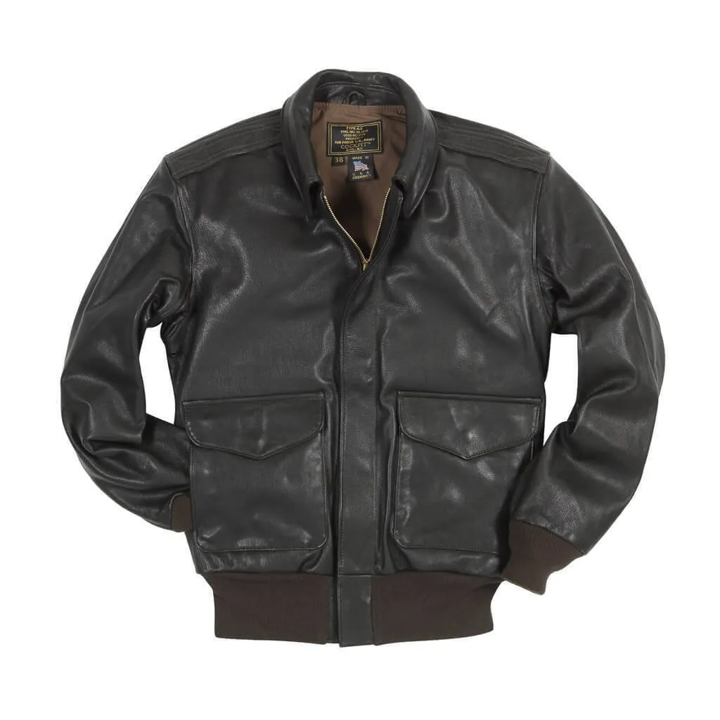 A2 men's brown pilot leather jacket cockpit'usa \z 21v41\