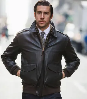 A2 men's brown pilot leather jacket cockpit'usa \z 21v41\