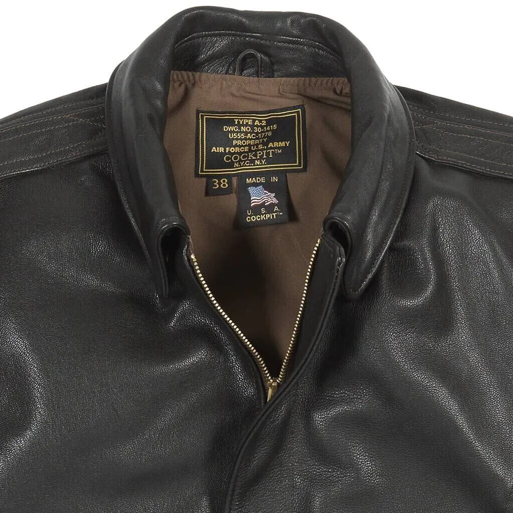 A2 men's brown pilot leather jacket cockpit'usa \z 21v41\