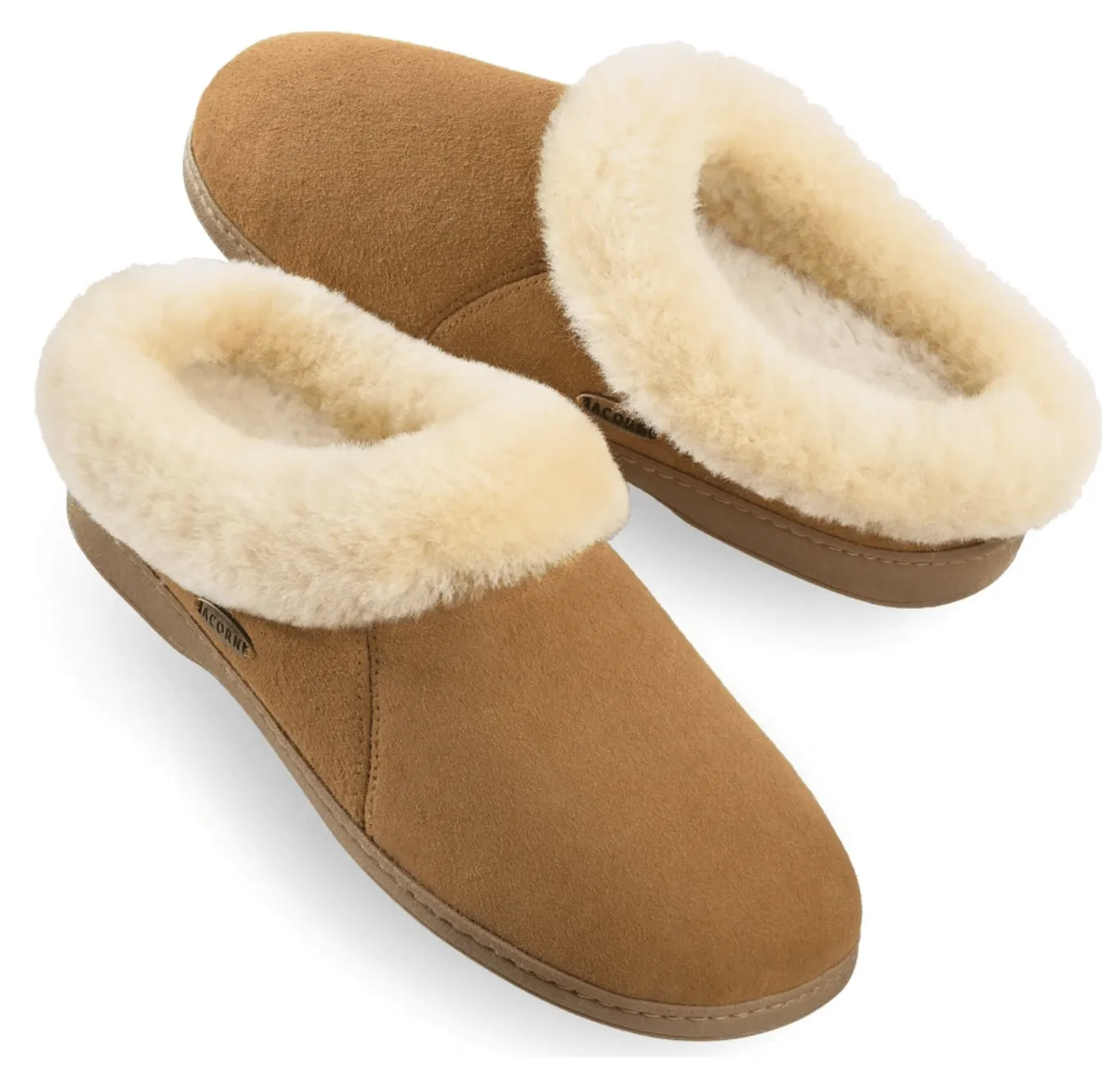 Acorn Ewe Collar Sheepskin Slipper