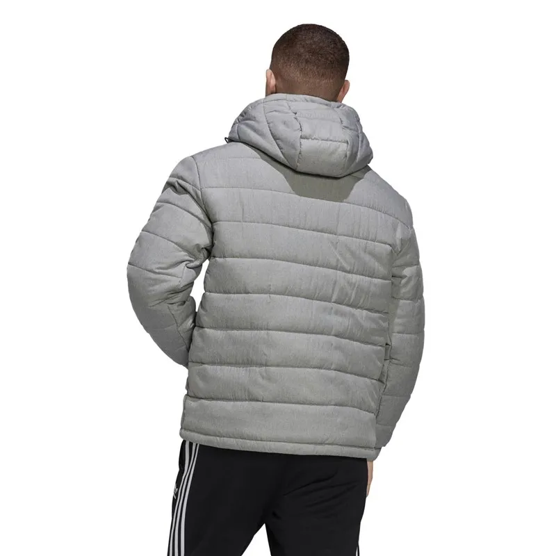 adidas Originals Mens Polar Land Insulated Padded Hooded Jacket Medium Grey Heather/Black