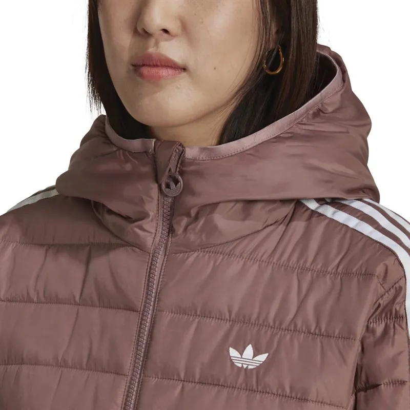 adidas Originals Womens Lightweight Hooded Premium Slim Jacket Wonder Onix