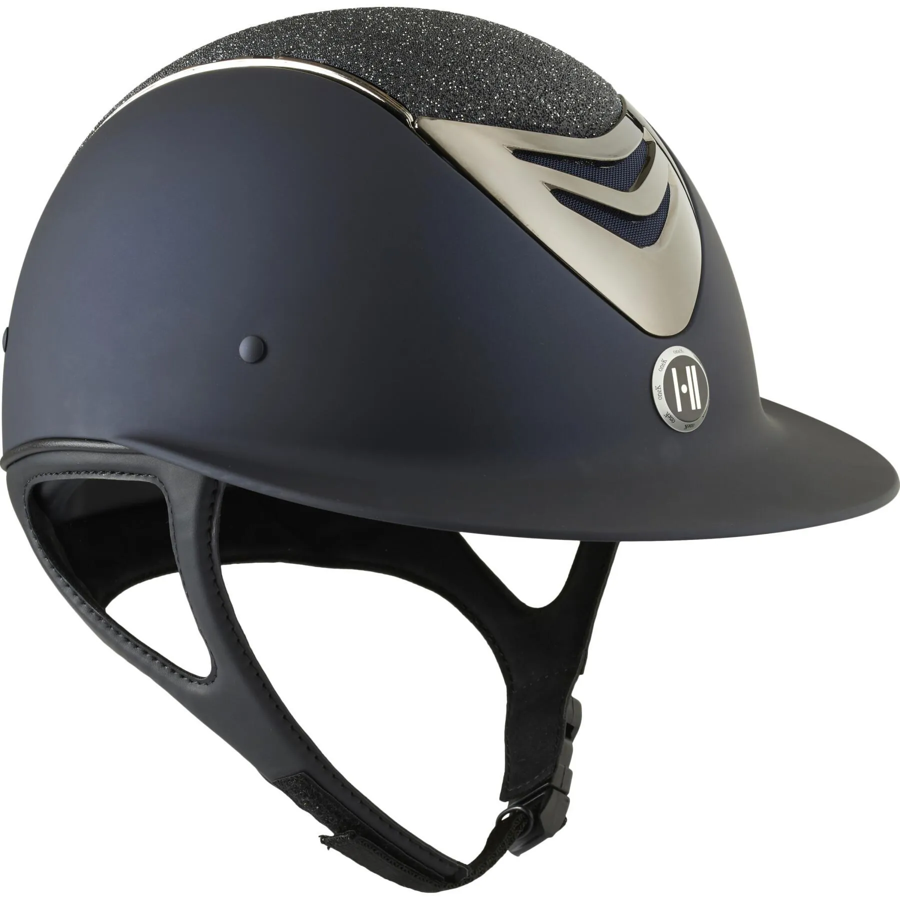 Advance matte glitter chrome riding helmet OneK