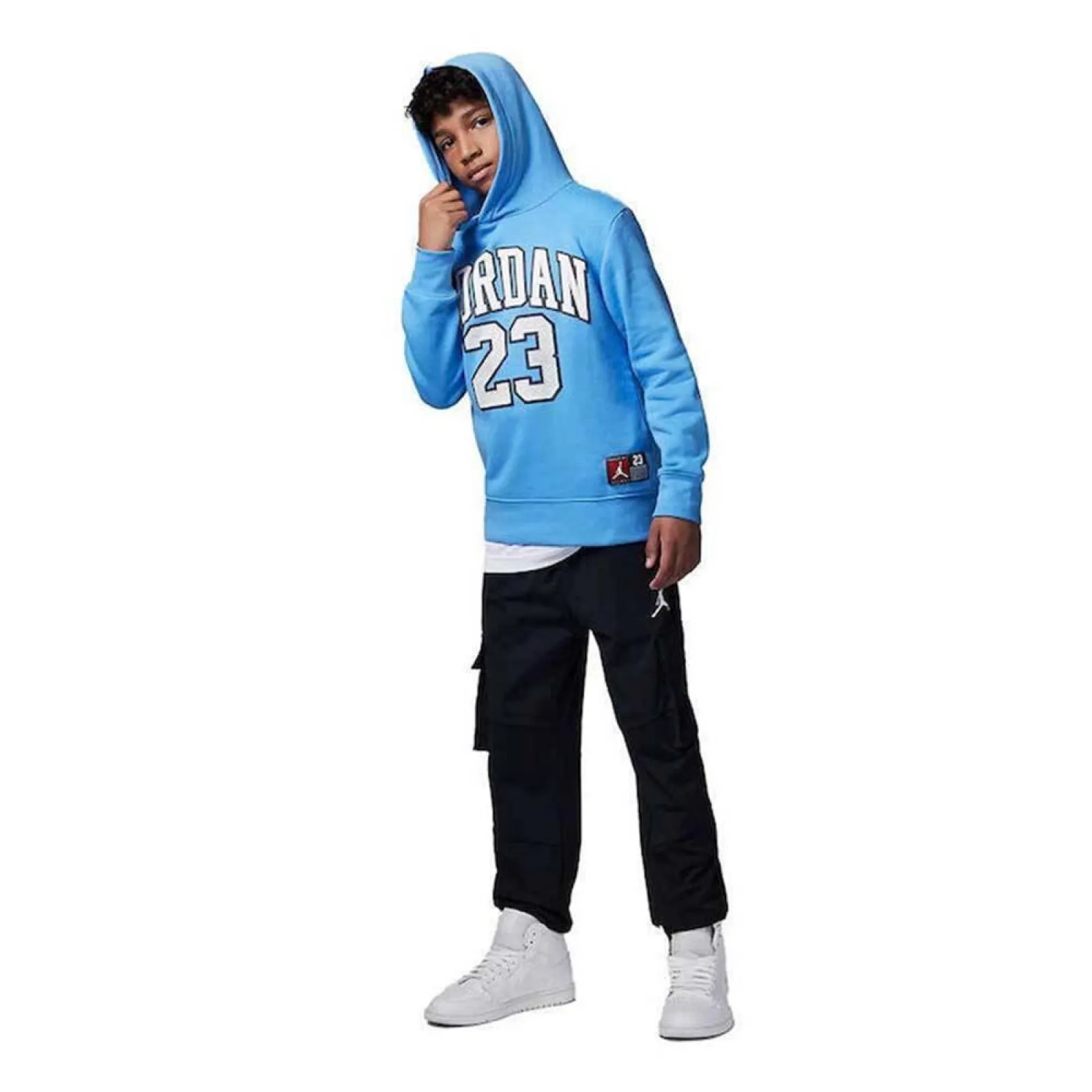 Air Jordan Brand 23 Fleece Kids Hoodie ''Light Blue''