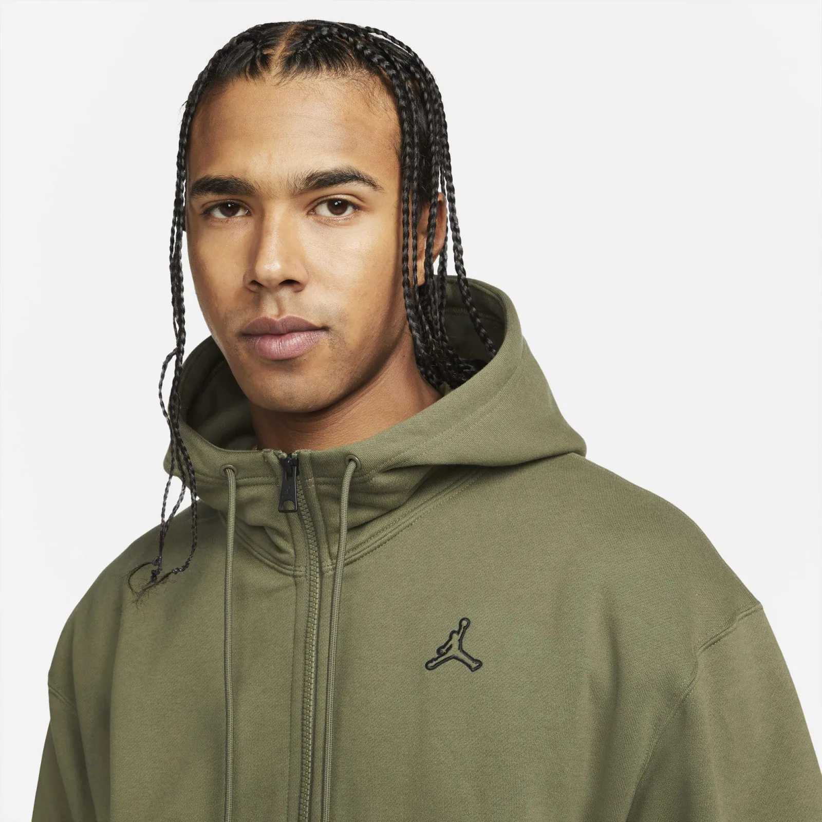 Air Jordan Essentials Fleece Full-Zip Hoodie ''Medium Olive''