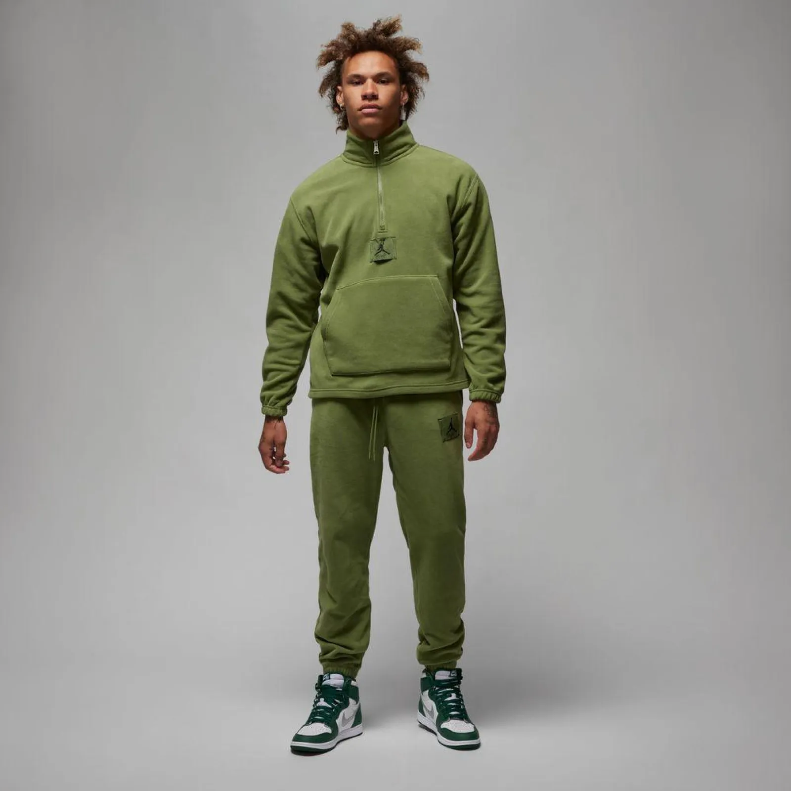 Air Jordan Essentials Winterized Fleece Half-Zip Hoodie ''Sky J Olive''