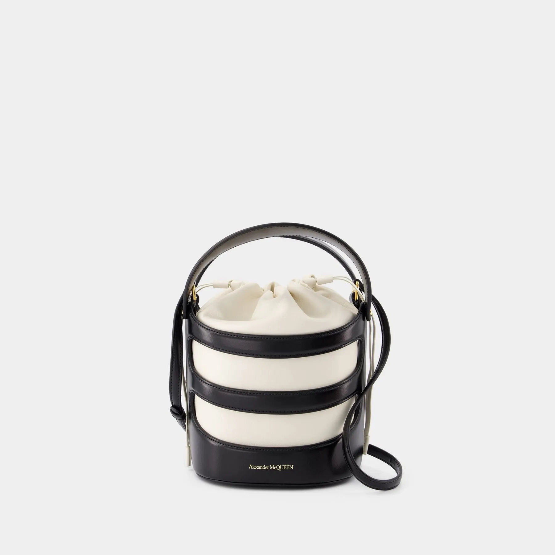 Alexander McQueen  Rise Bag - Alexander McQueen - Leather - Black/Ivory