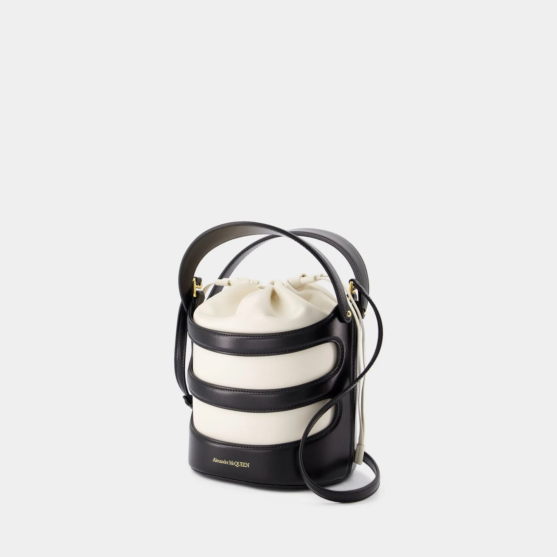 Alexander McQueen  Rise Bag - Alexander McQueen - Leather - Black/Ivory