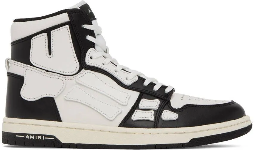 AMIRI Black & White Skel Top Hi Sneakers