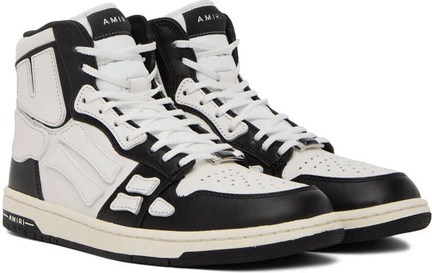 AMIRI Black & White Skel Top Hi Sneakers