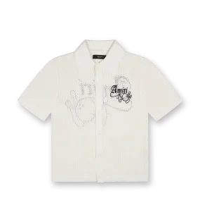 Amiri    Bowling Crochet Polo