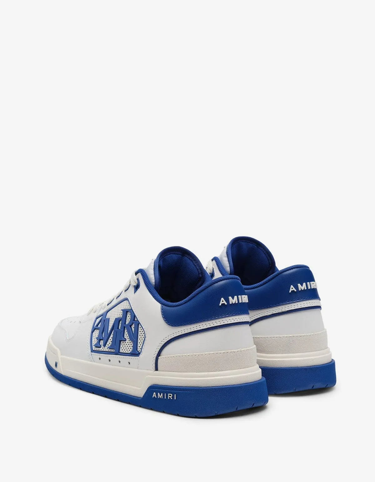 Amiri Classic Low White & Blue Trainers