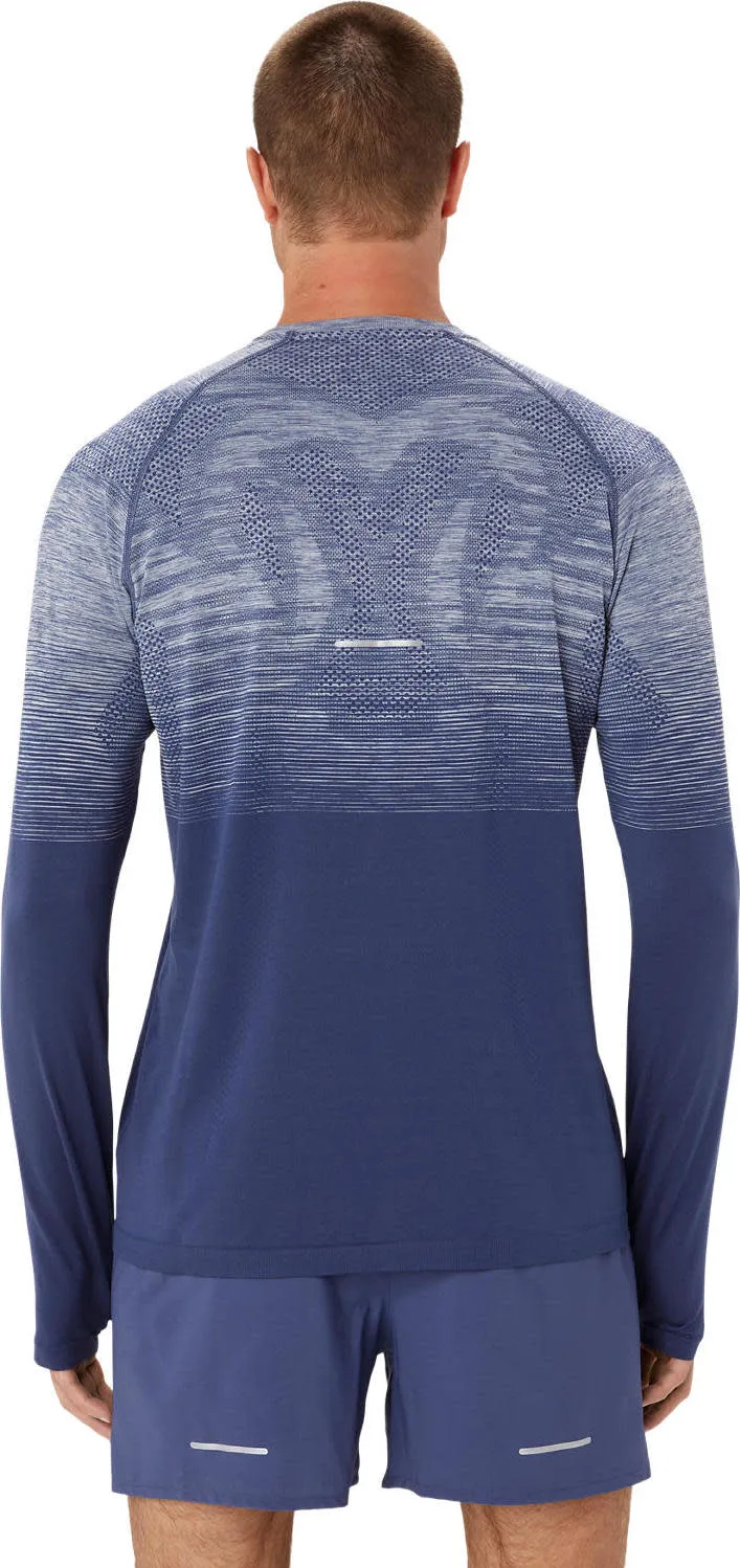 Asics Men's Seamless LS Top Thunder Blue/Denim Blue | Buy Asics Men's Seamless LS Top Thunder Blue/Denim Blue here | O