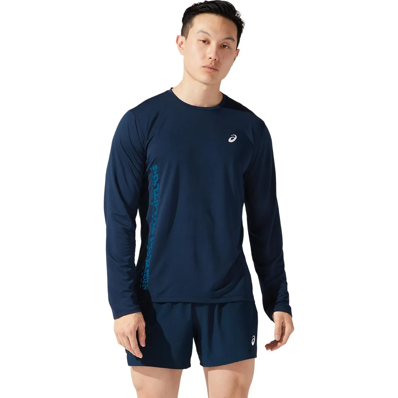 Asics Men's SMSB Run LS Top French Blue/Reborn Blue | Buy Asics Men's SMSB Run LS Top French Blue/Reborn Blue here | O