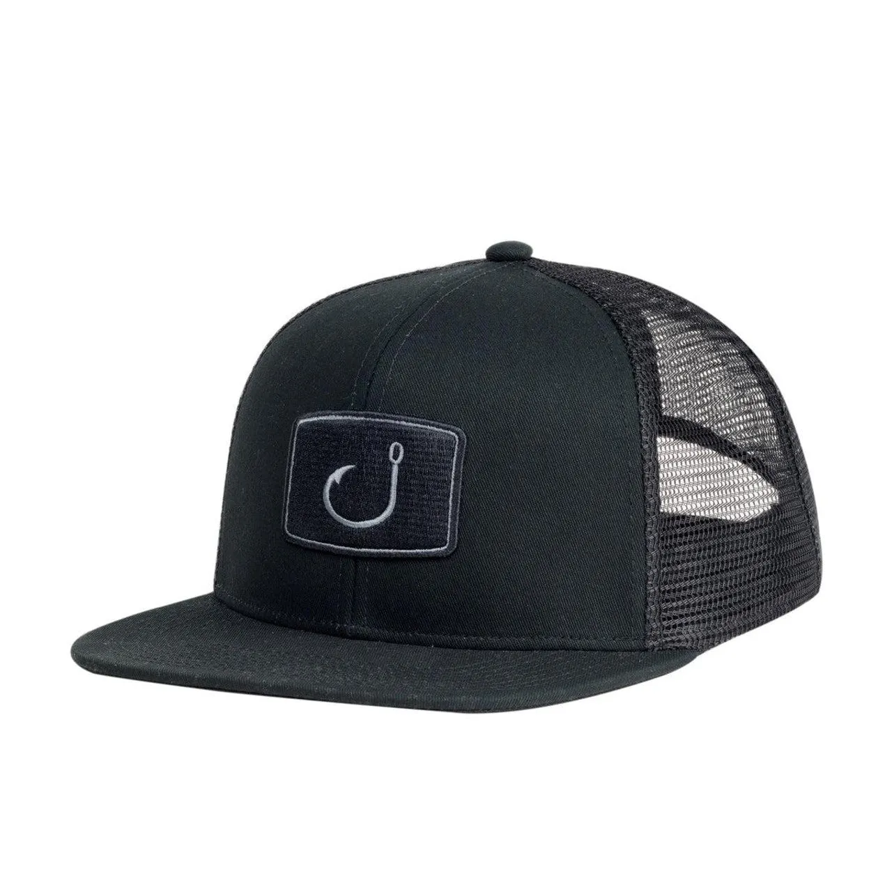 Avid Flatbill Deep Water Trucker Hat -  Black