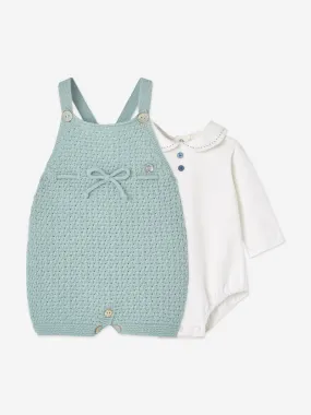 Baby Bodysuit and Romper Set in Green