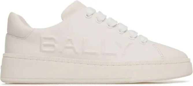 Bally logo-embossed leather sneakers White