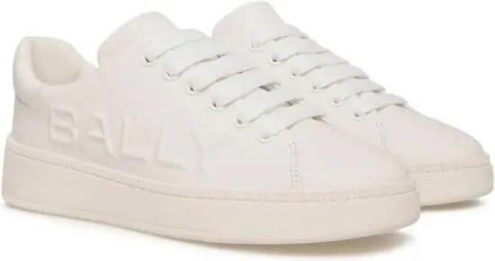 Bally logo-embossed leather sneakers White