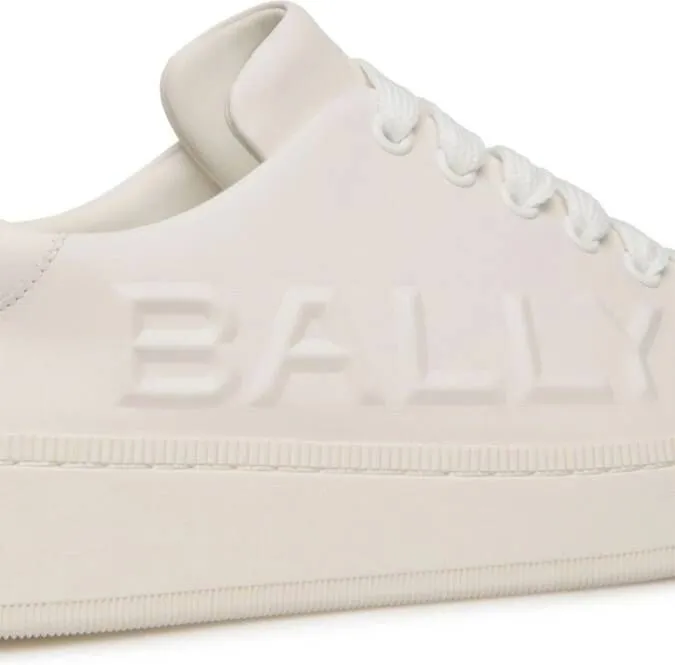 Bally logo-embossed leather sneakers White