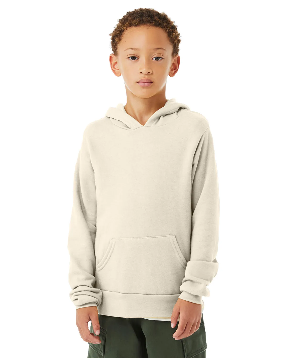 Bella + Canvas 3719Y Youth 7 oz Sponge Fleece Pullover Hooded Sweatshirt