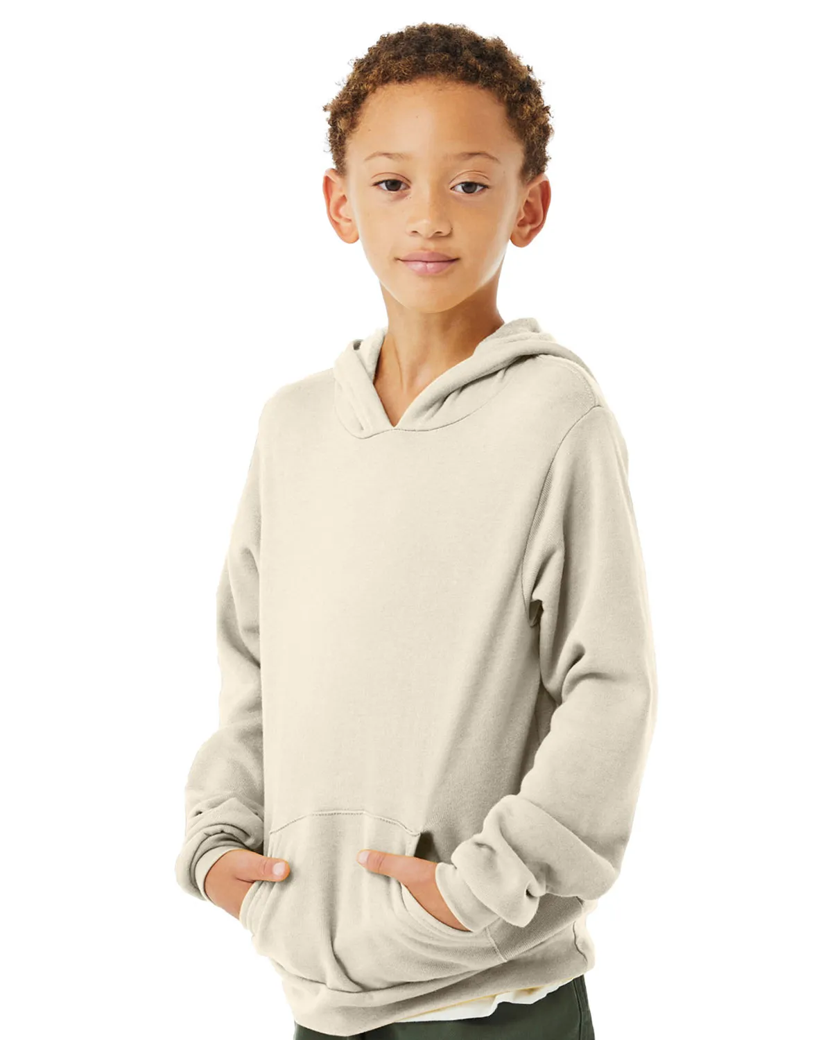 Bella + Canvas 3719Y Youth 7 oz Sponge Fleece Pullover Hooded Sweatshirt