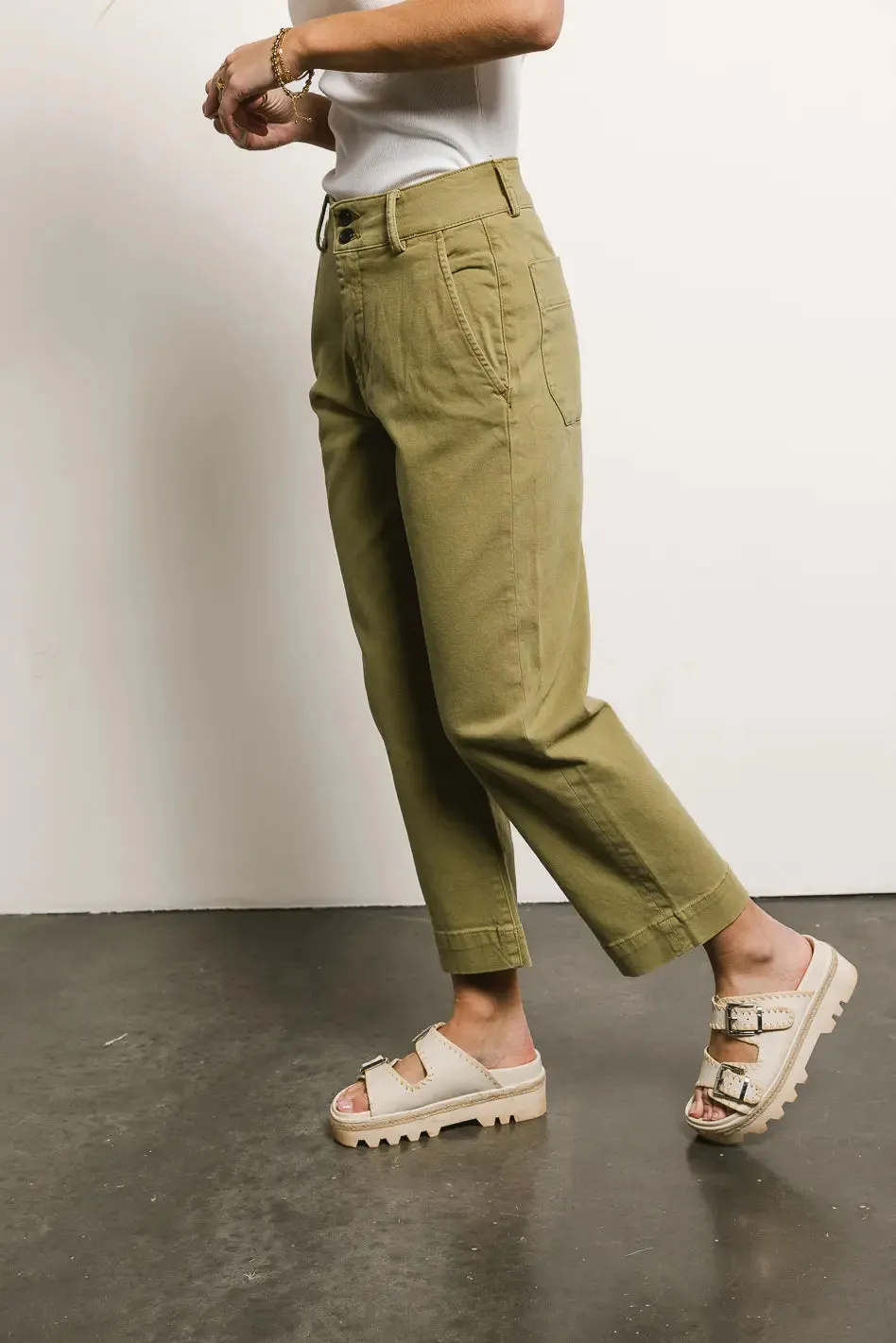 Bella Straight Leg Jeans in Moss - FINAL SALE