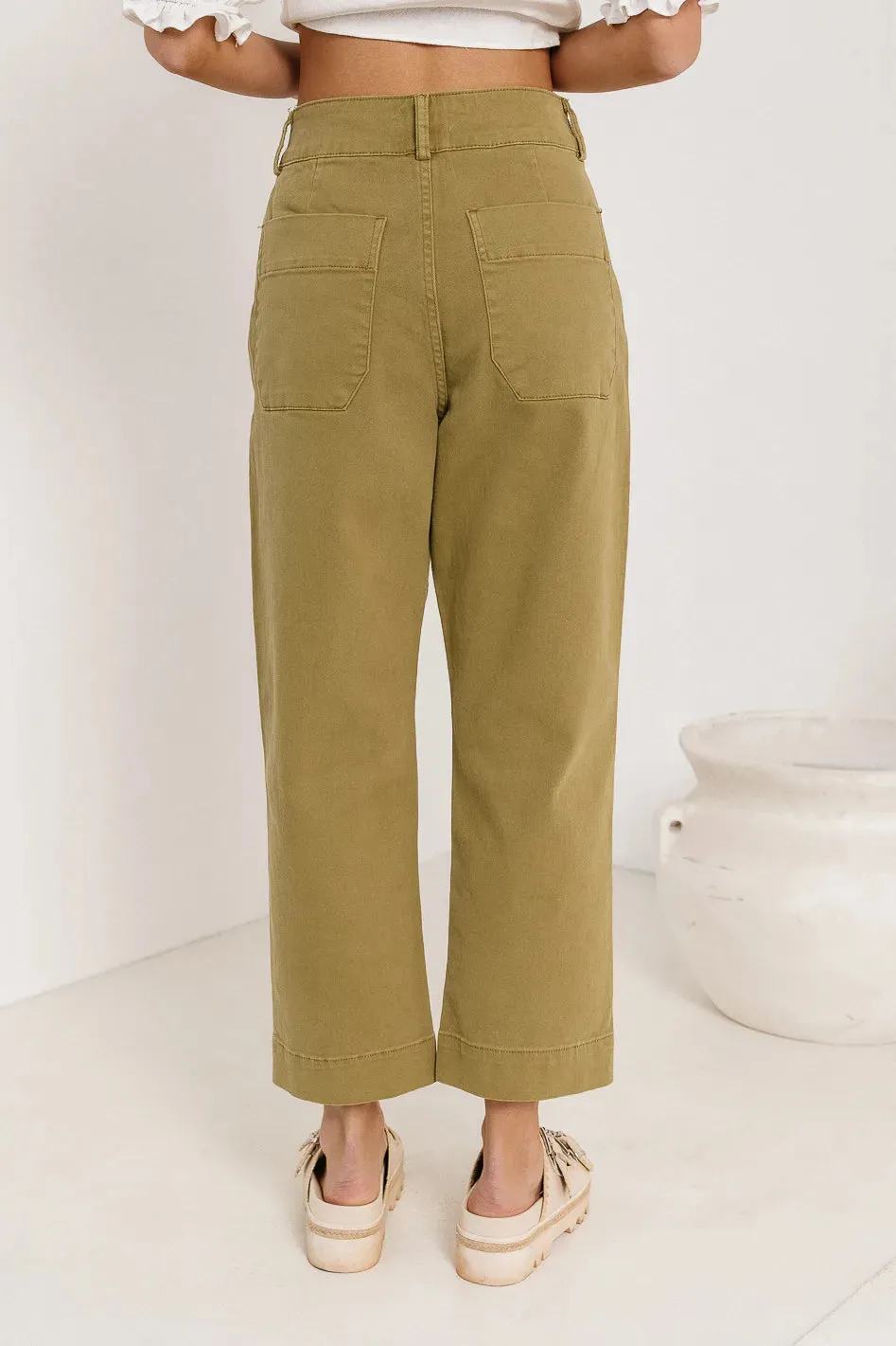 Bella Straight Leg Jeans in Moss - FINAL SALE