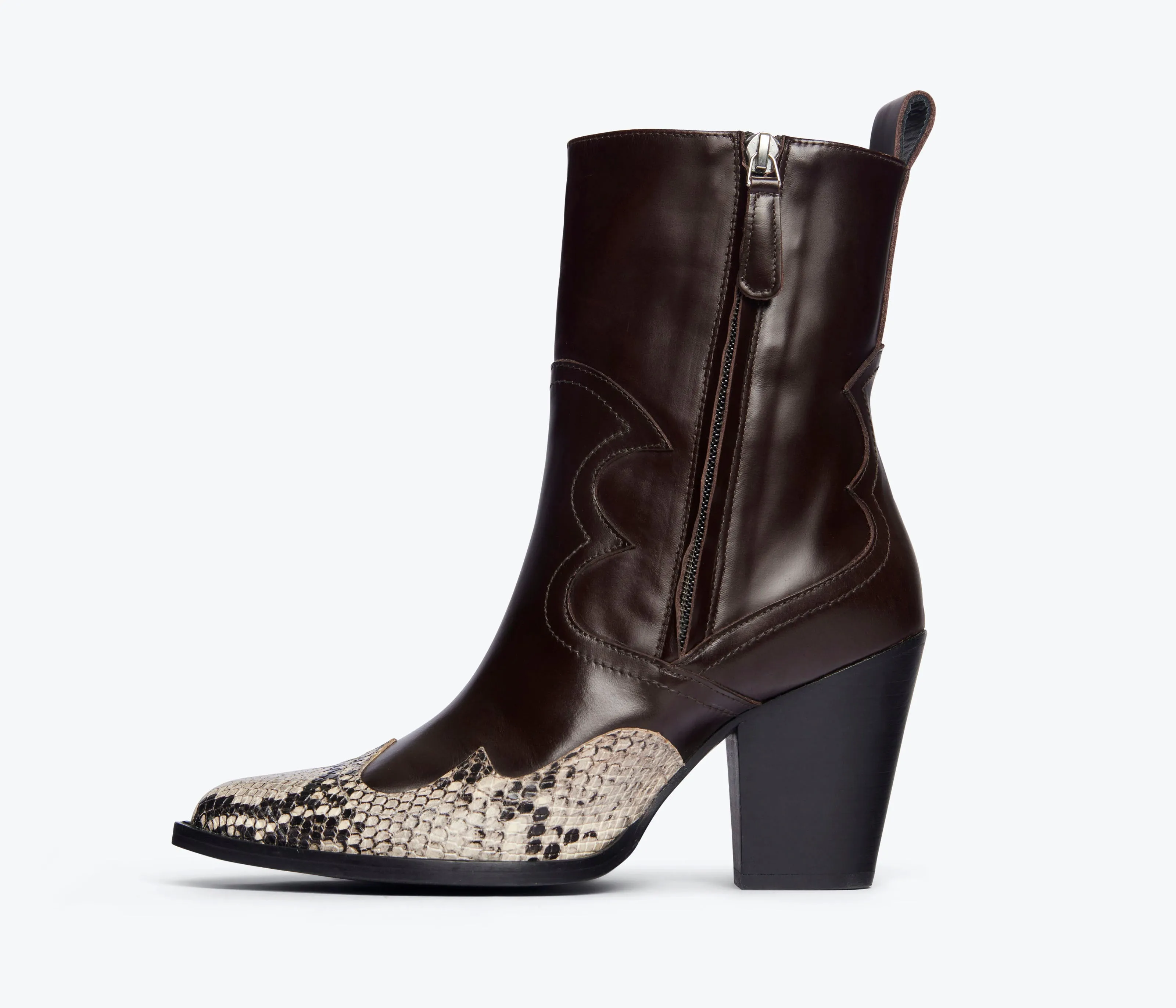 BETH HEELED WESTERN ZIP BOOT