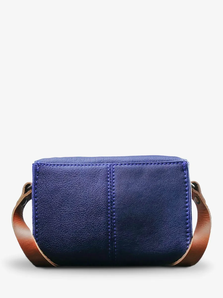 Blue Leather Shoulder Bag - Le Mini Indispensable Egyptian Blue | PAUL MARIUS