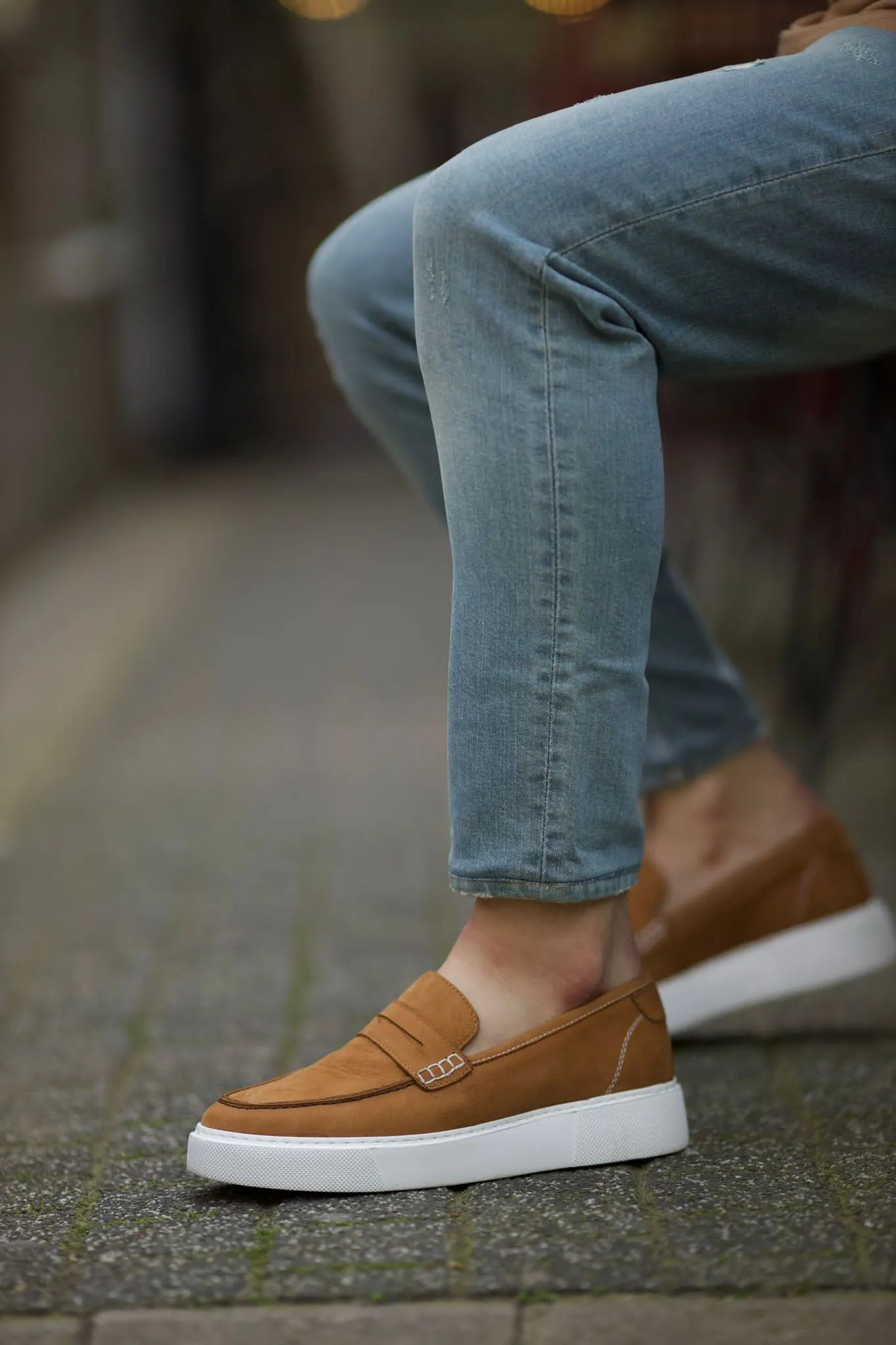 Bojoni Vince Eva Sole Nubuck Strap Camel  Shoes