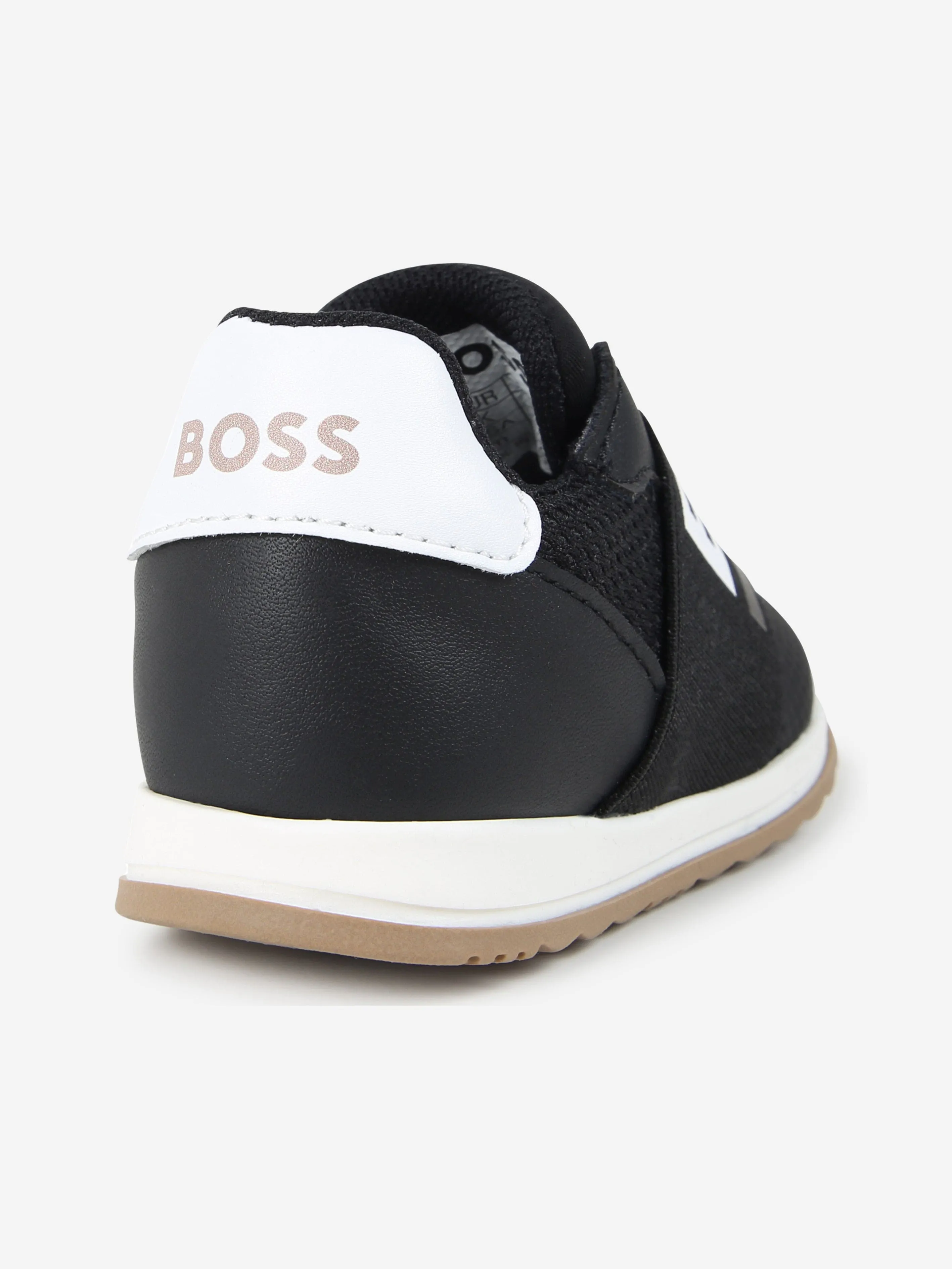 BOSS Boys Logo Trainers in Black