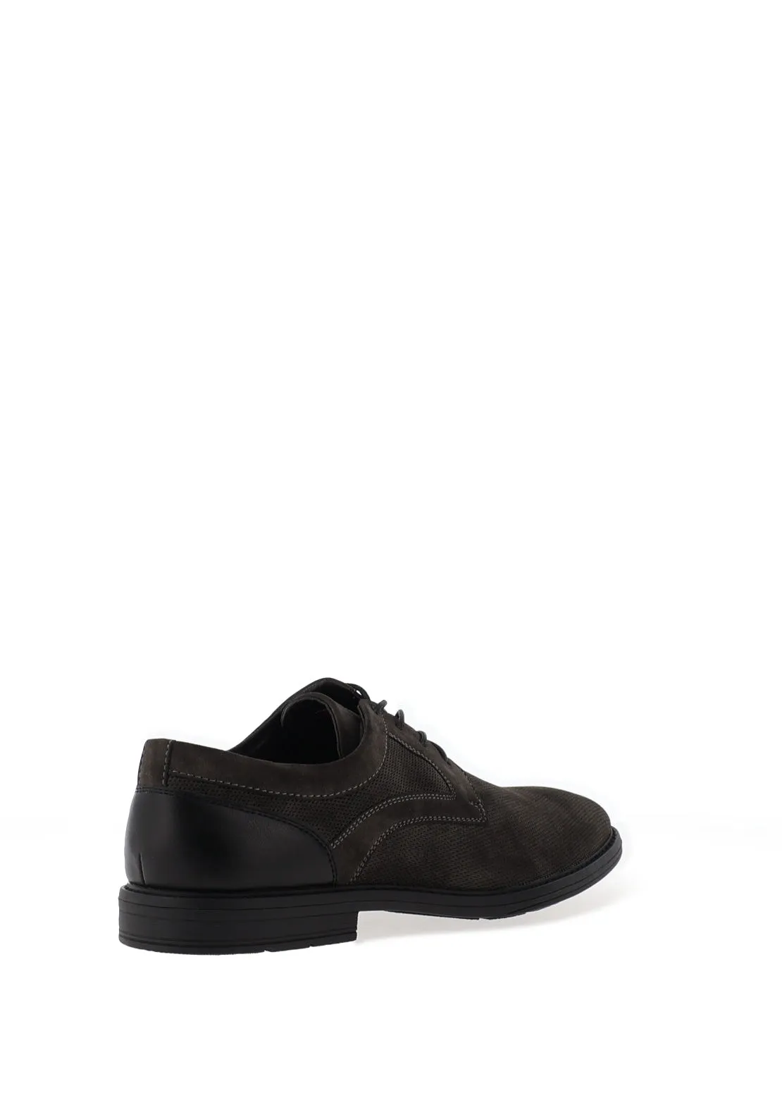 Brent Oamaru Textured Laced Shoes, Dark Grey