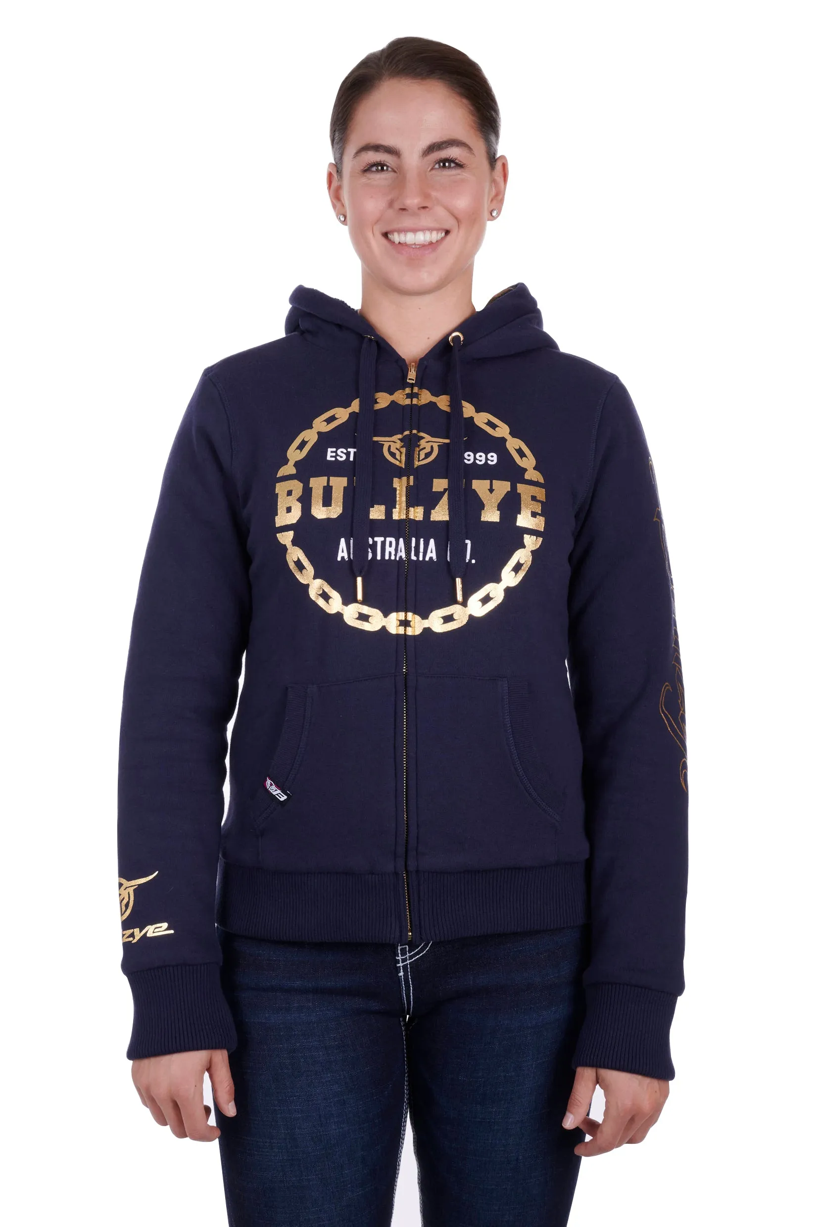 Bullzye Ladies Kamala Zip Through Hoodie - Dark Navy - B3W2701264- On Sale