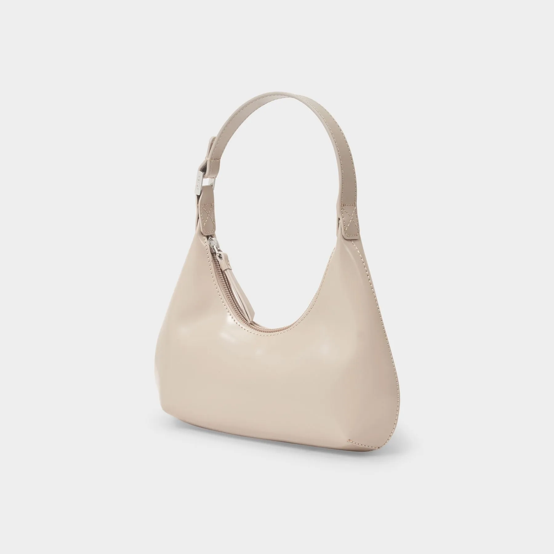 By Far  Baby Amber Bag in Khaki Glossy Leather