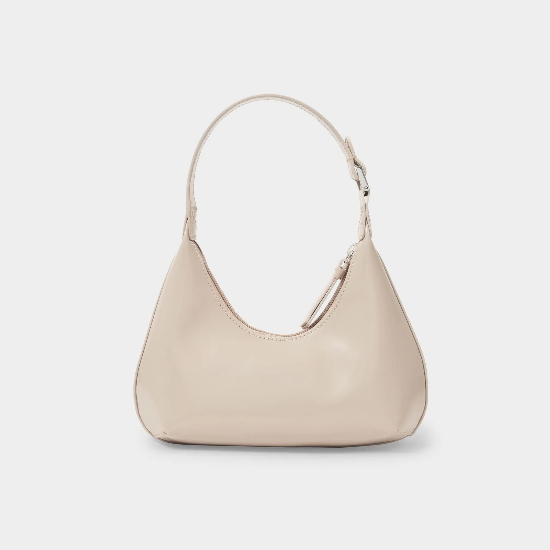 By Far  Baby Amber Bag in Khaki Glossy Leather