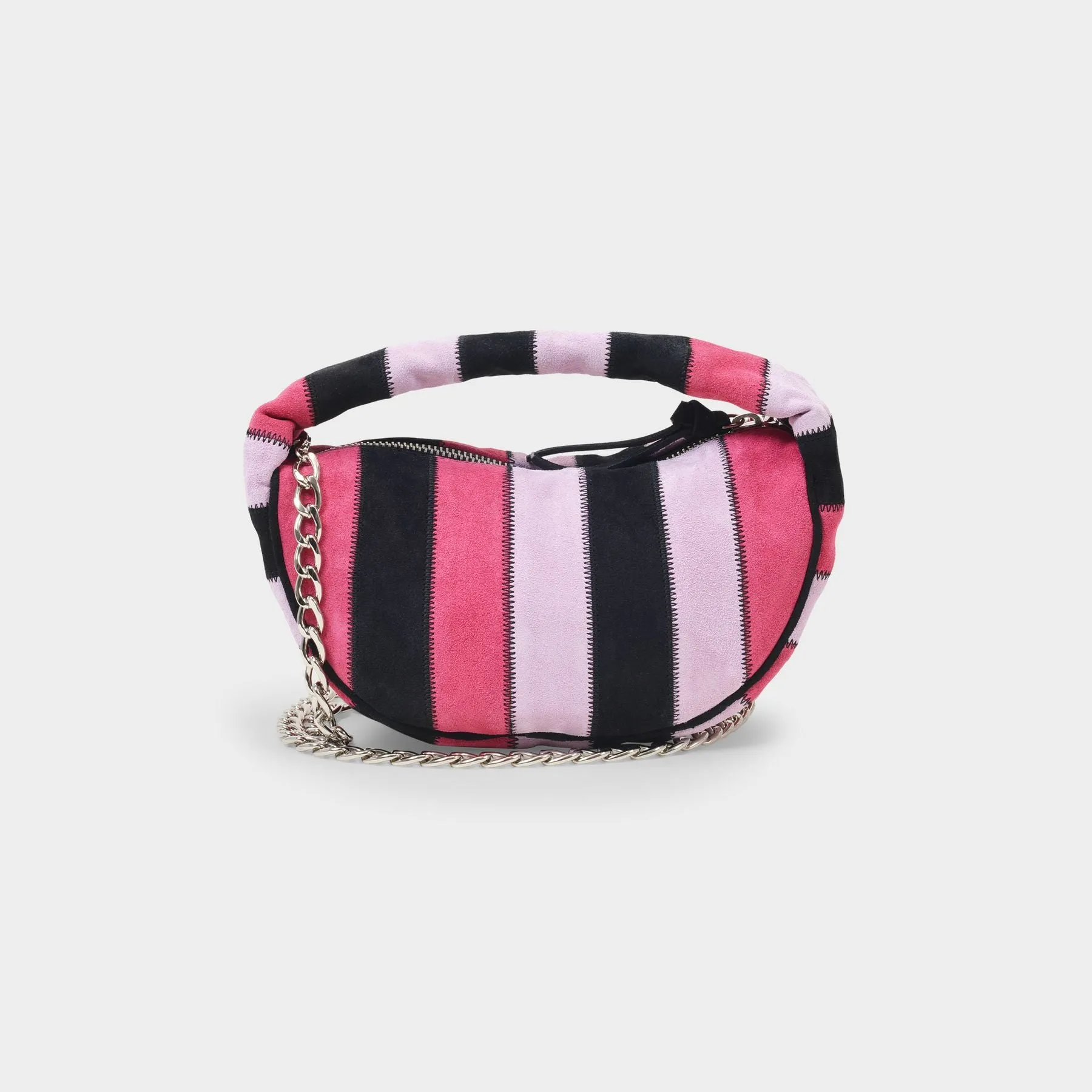 By Far  Baby Cush Bag in Pink Patchwork Leather