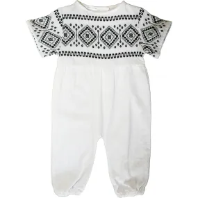 Cabbages & Kings Patterned Romper, Black & White