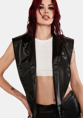 Calling On You Vegan Leather Vest-