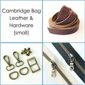 Cambridge Bag (small) 3/4 Leather & Hardware Kit, Dark Brown