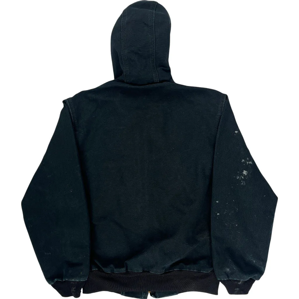 Carhartt Hooded Jacket - Small - Black Cotton Blend