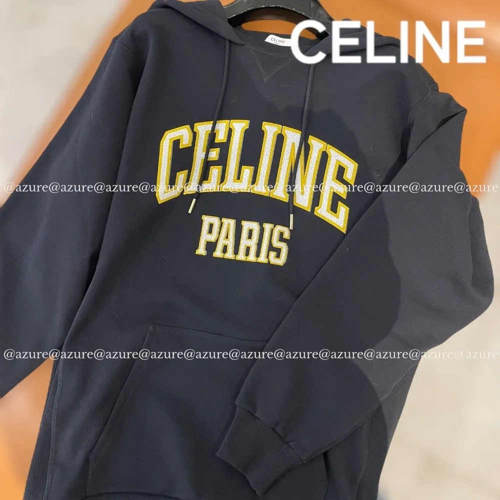 CELINE  |oversized celine hoodie in cotton fleece