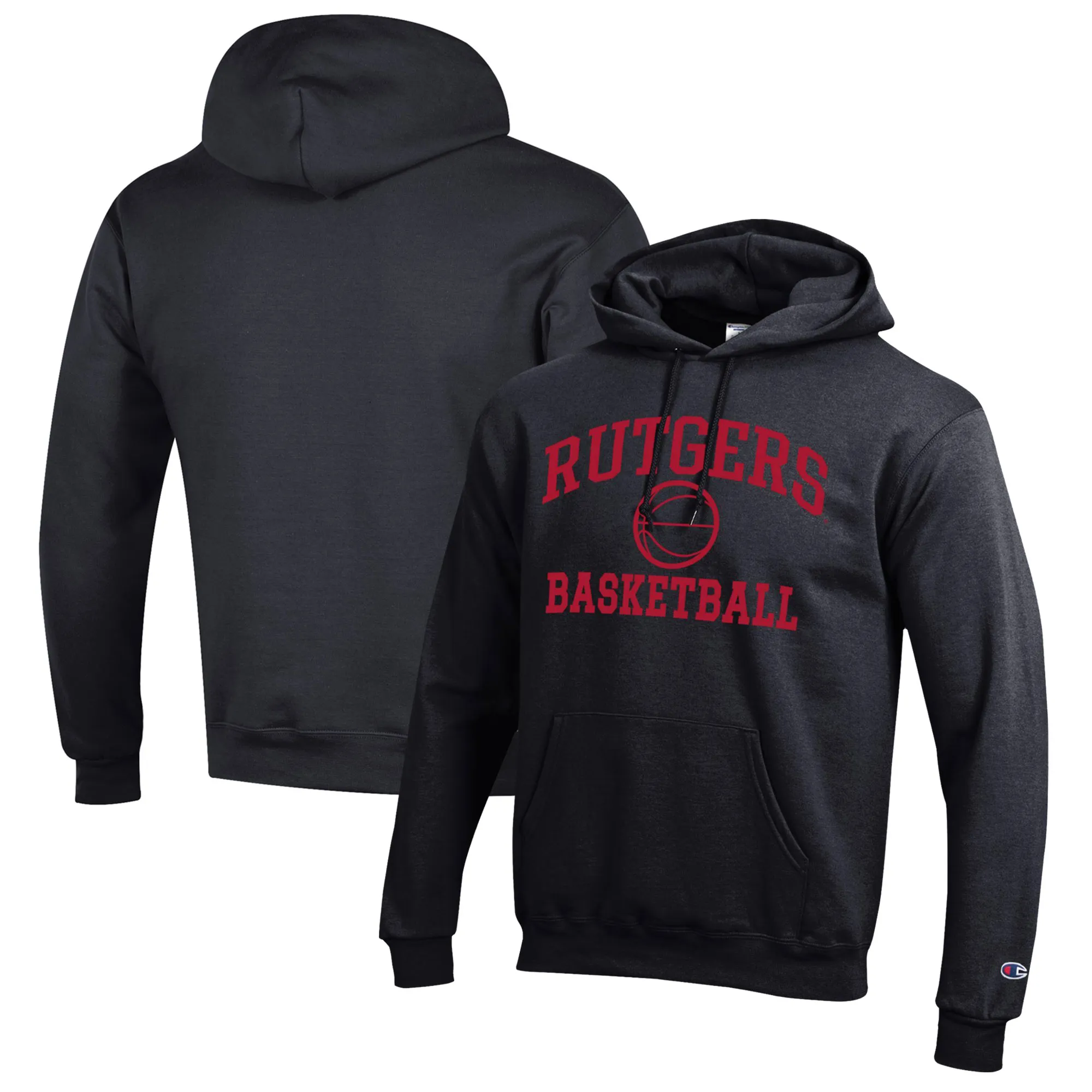 Champion Rutgers Scarlet Knights Black Basketball Icon Pullover Hoodie