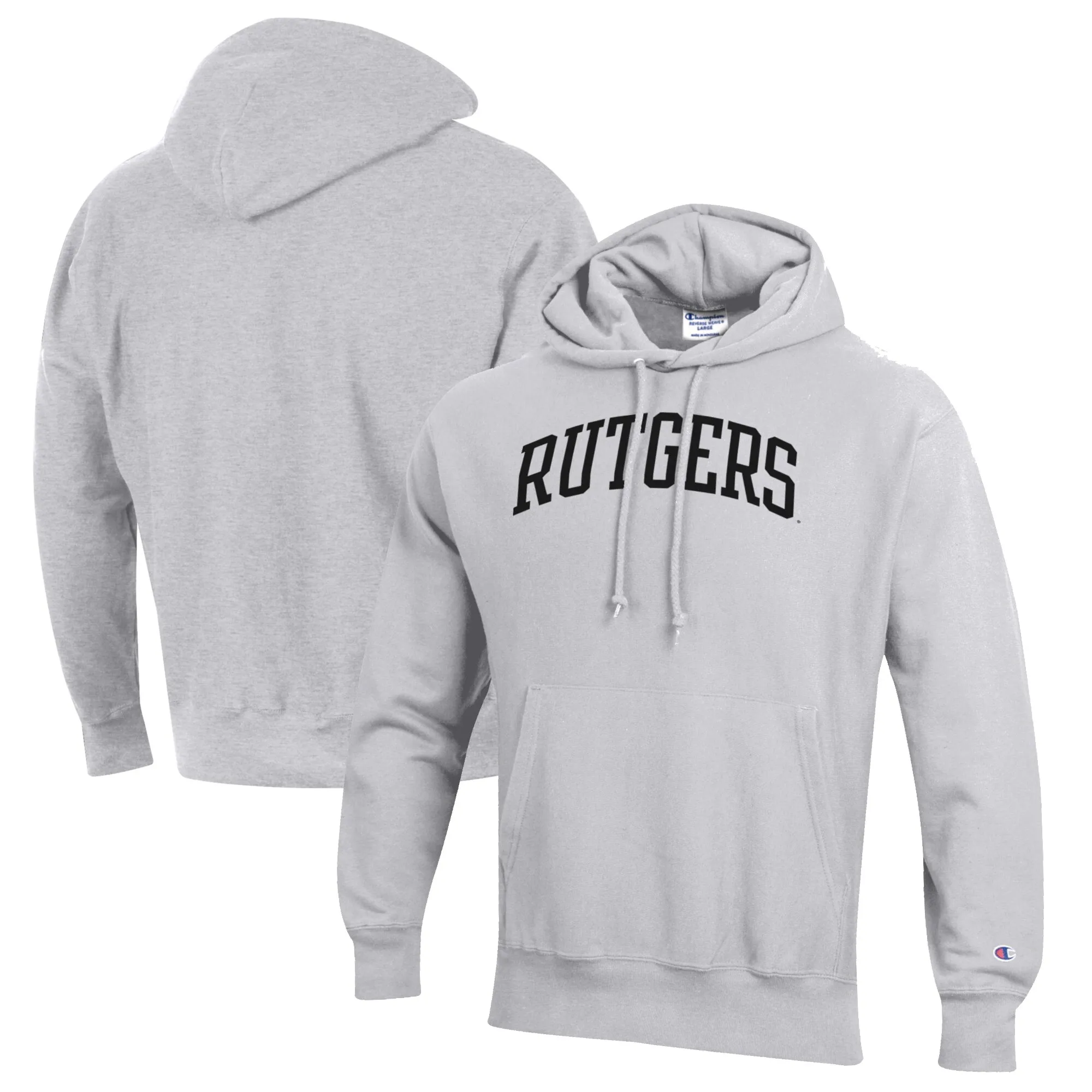 Champion Rutgers Scarlet Knights Heathered Gray Reverse Weave Fleece Pullover Hoodie