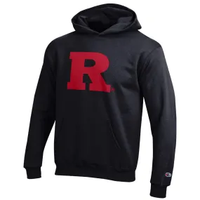 Champion Rutgers Scarlet Knights Youth Black Eco Powerblend Pullover Hoodie