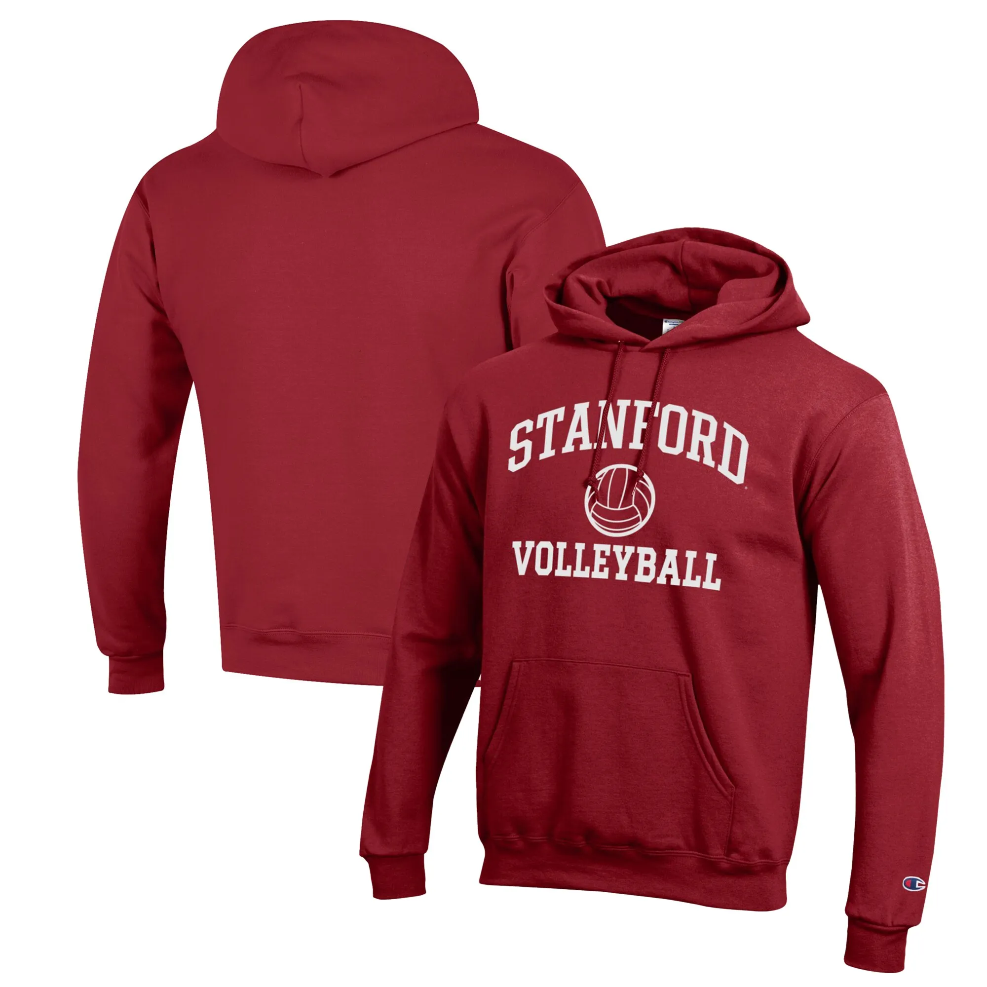 Champion Stanford Cardinal Cardinal Volleyball Icon Powerblend Pullover Hoodie