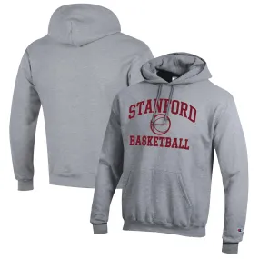 Champion Stanford Cardinal Heather Gray Basketball Icon Pullover Hoodie