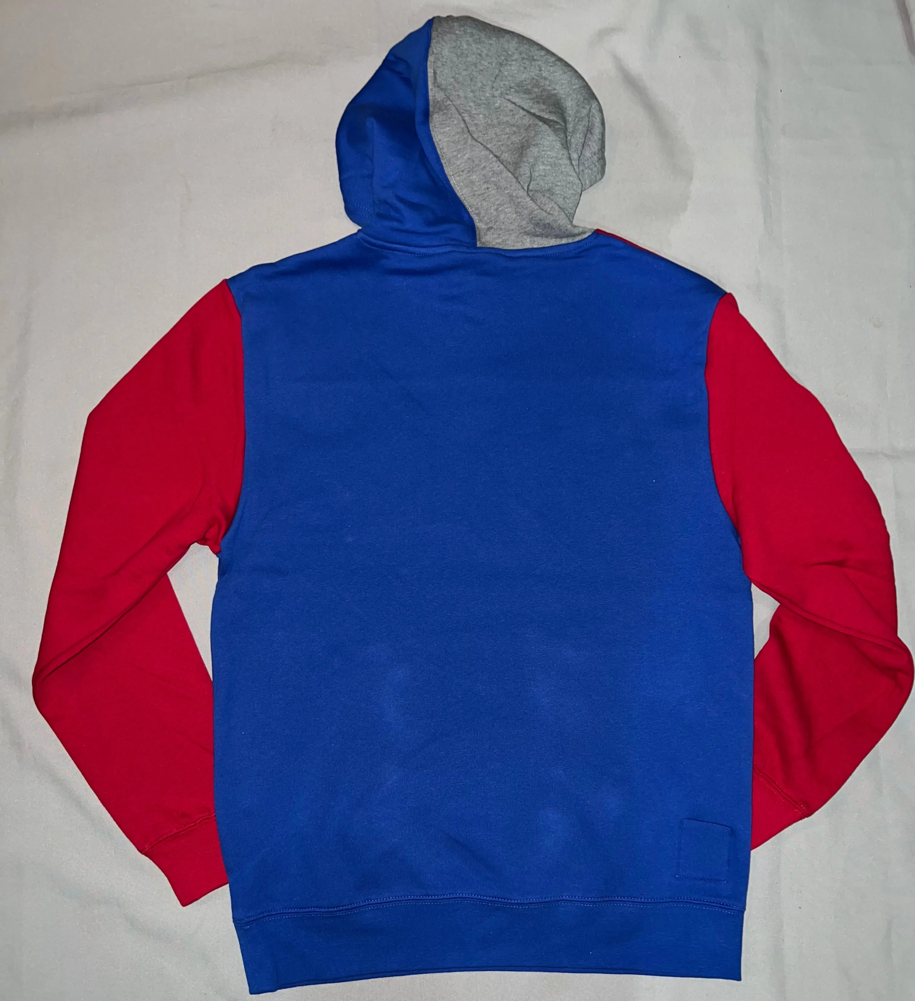 Chicago Cubs MLB Mitchell & Ness a Cooperstown Collection Colon Blocked (Blue/Grey/Red/White) Fleece Hoodie