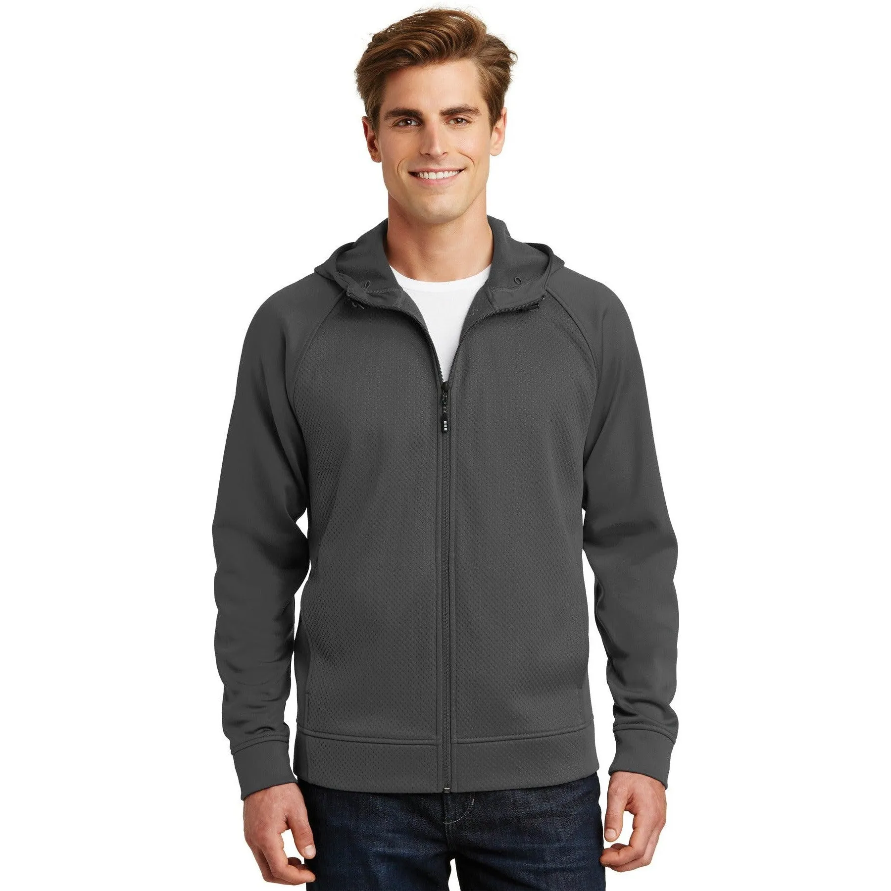 CLOSEOUT - Sport-Tek Rival Tech Fleece Full-Zip Hooded Jacket